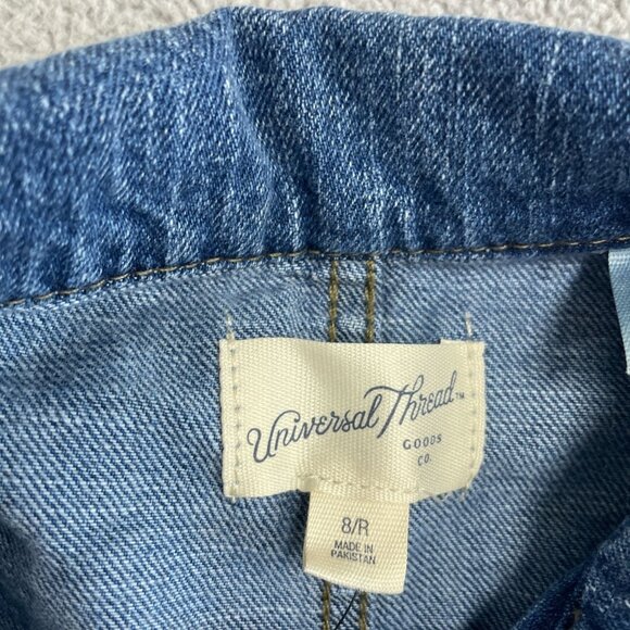 NEW Women's 8/R Long Sleeve Utility Baggy Denim Jumpsuit - Universal Thread k910 - Picture 7 of 10